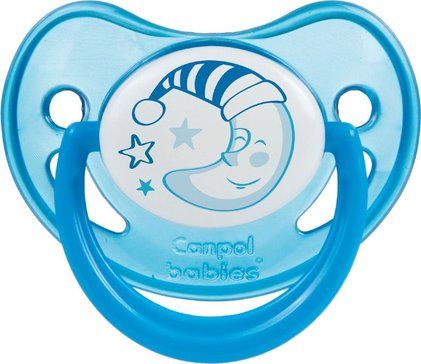 Canpol Night Dreams Пустышка анатомическая силиконовая 6-18 м, арт. 22/501, синего цвета, 1 шт.