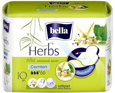 фото упаковки Bella Softiplait herbs tilia comfort прокладки женские
