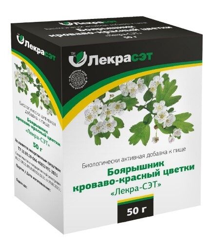 Боярышника красного цветки Лэкра-Сэт, 50 г, 1 шт.