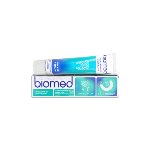 Biomed Healthywhite Паста зубная Защита от кариеса, отбеливание и восстановление эмали, мята, 65 г, 1 шт.