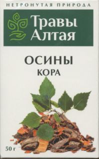 Травы Алтая Осины кора, 50 г, 1 шт.