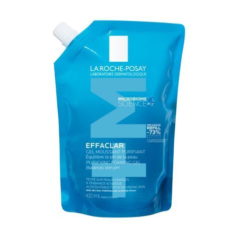 La Roche-Posay Effaclar очищающий пенящийся гель, гель для умывания, сменный блок, 400 мл, 1 шт.