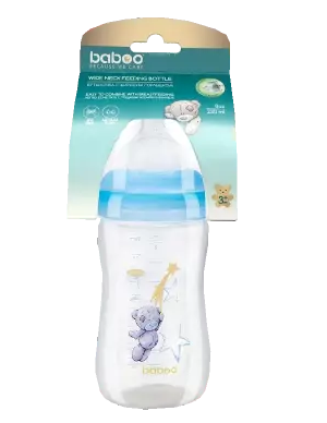Baboo Бутылочка с силиконовой соской Me To you, для детей с 3 месяцев, 230 мл, 1 шт.