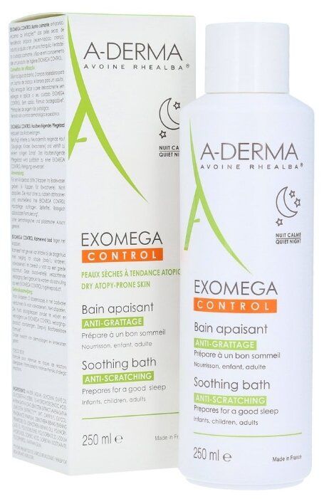 A-Derma Exomega Средство смягчающее для принятия ванны, средство для ванны, для сухой кожи, 250 мл, 1 шт.