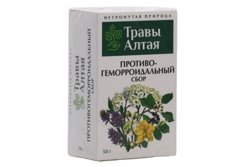 Травы Алтая Противогеморроидальный сбор, фиточай, 50 г, 1 шт.