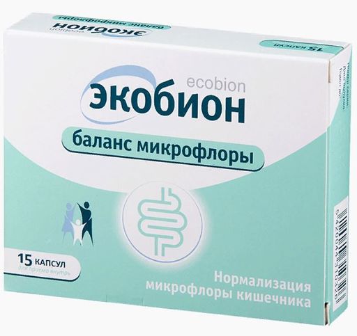 Экобион Баланс микрофлоры, 250 мг, капсулы, 15 шт.